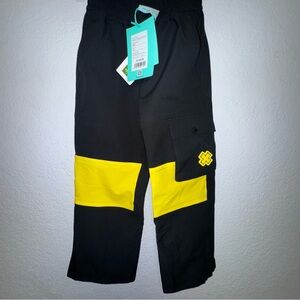 NOBADAY Kids Snow pants in Black and Yellow